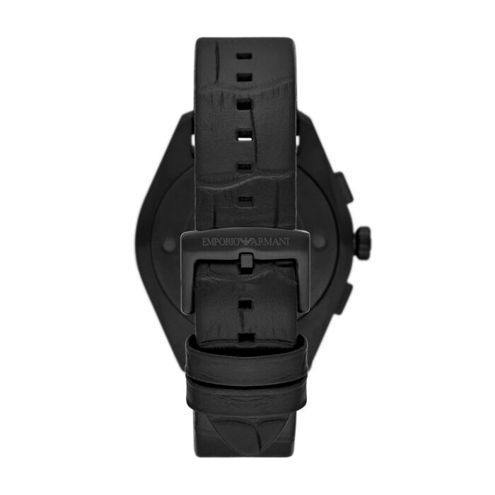 Emporio Armani Orologi AR11483 - Gioielleria Casavola di Noci - cronografo uomo colore nero - cinturino in pelle eco sostenibile