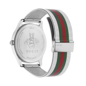 Gucci G-Timeless YA126284 - Gioielleria Casavola di Noci - idee regalo ragazzo 18 anni - orologio swiss made - motivo web