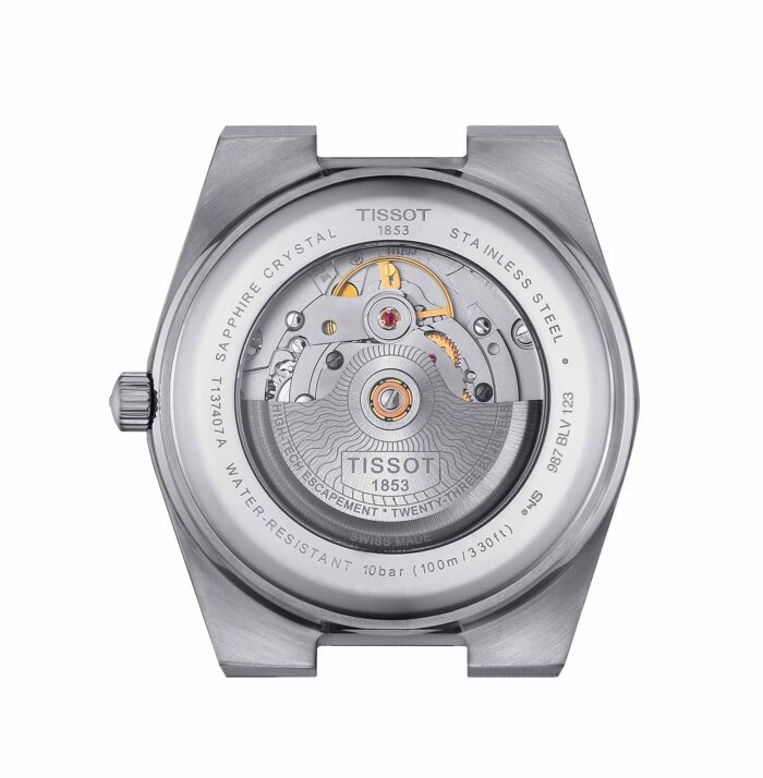 Tissot PRX Powermatic 80 T137.407.11.041.00 - Gioielleria Casavola di Noci - orologio automatico con spirale nivachron - fondello