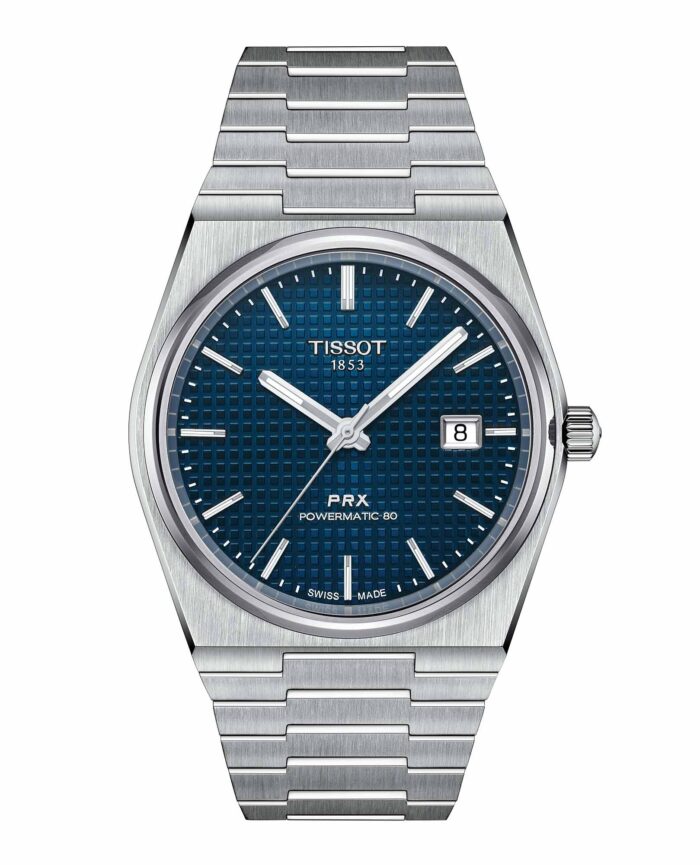 Tissot PRX Powermatic 80 T137.407.11.041.00 - Gioielleria Casavola di Noci - orologio automatico con spirale nivachron - quadrante blu