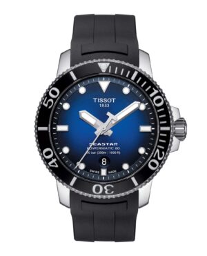 Tissot Seastar 1000 Powermatic 80 T120.407.17.041.00 - Gioielleria Casavola di Noci - orologio automatico svizzero da sub - quadrante blu - cinturino gomma