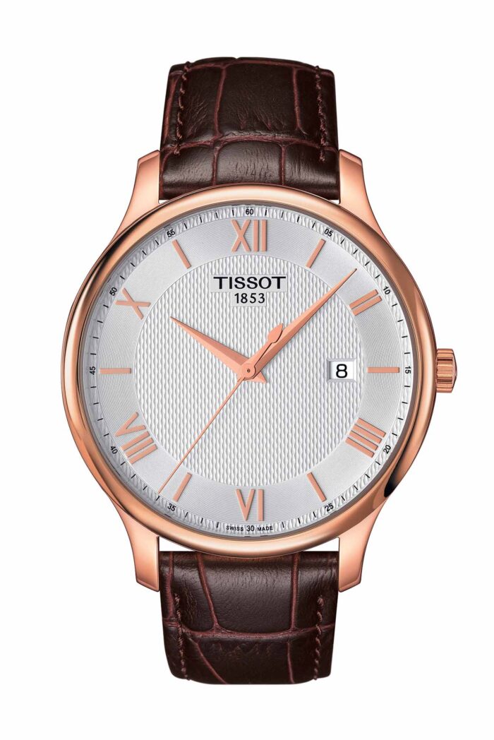 Tissot Tradition T063.610.36.038.00 - Gioielleria Casavola di Noci - orologio svizzero da uomo con vetro zaffiro - idee regalo compleanno papà 70 anni