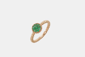 Anello tondo smeraldi Enjoy Rosé - Gioielleria Casavola di Noci - idee regalo unisex originali