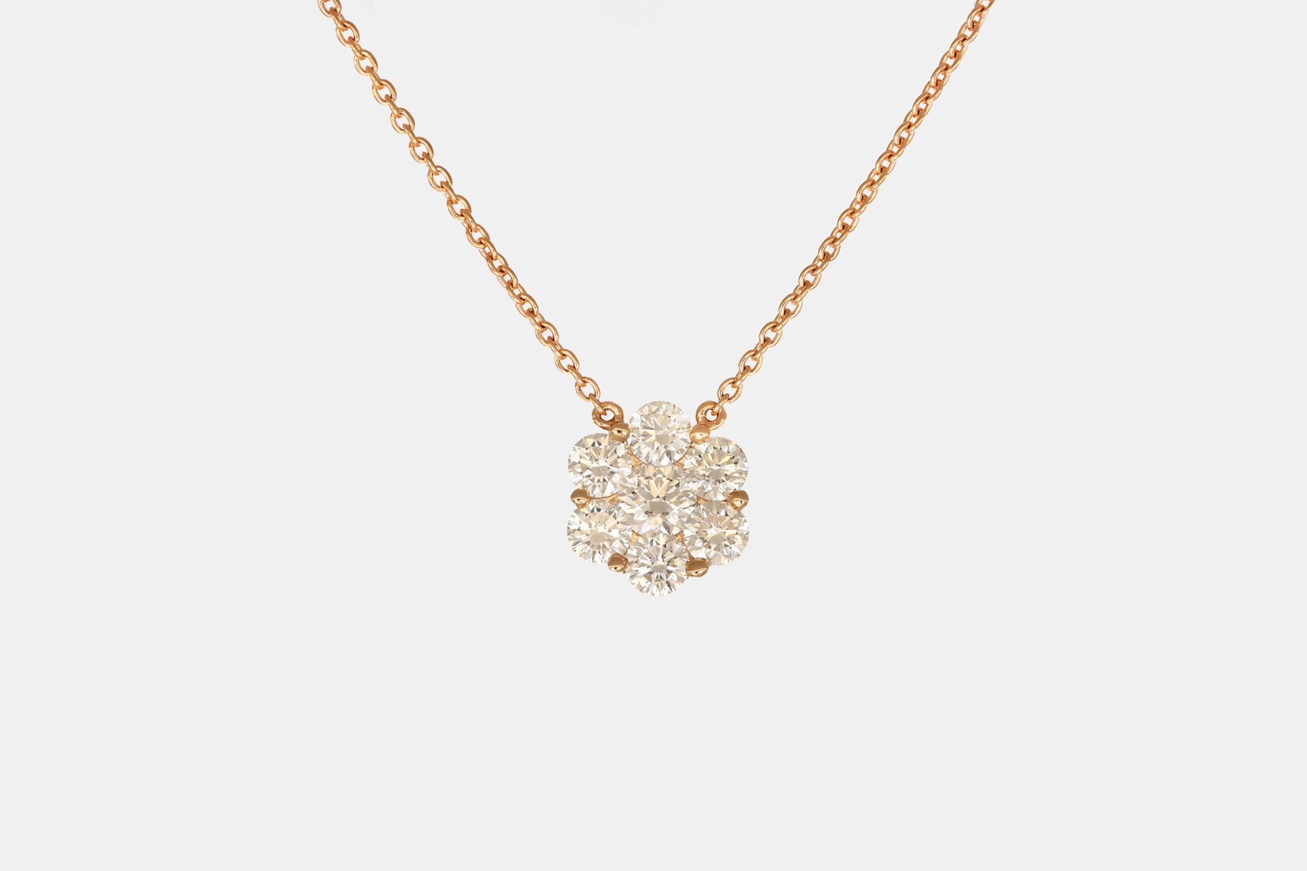 Collana Invisible Flower Diamond Rose - Gioielleria Casavola di Noci - idee regalo compleanno fidanzata - oro rosa