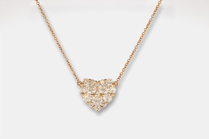 Collana cuore invisible Plain diamanti Rose - Gioielleria Casavola di Noci - idee regalo per anniversario importante - per lei - donna