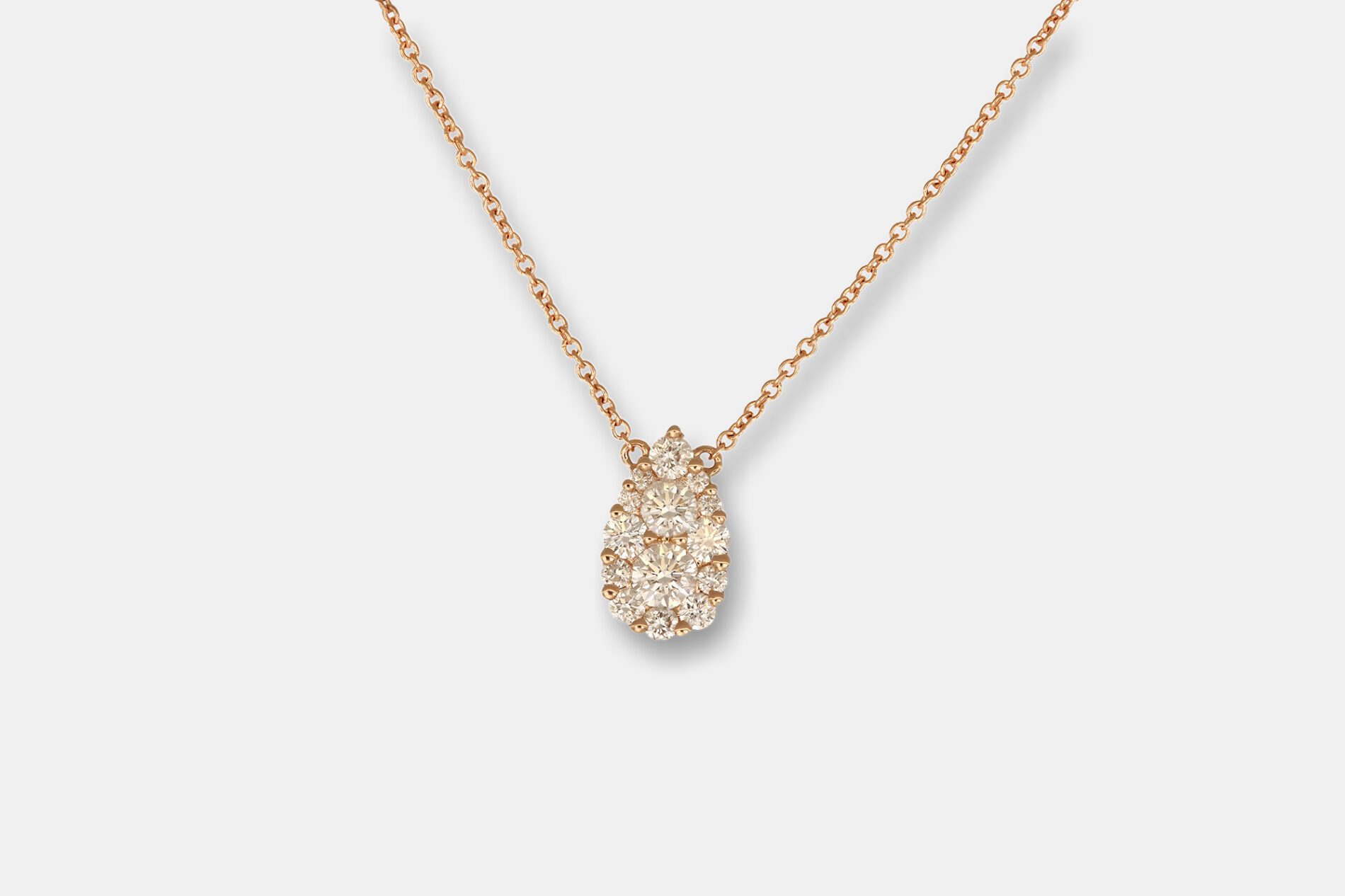 Collana goccia invisible Plain diamanti Rose - Gioielleria Casavola di Noci - idee regalo anniversario di matrimonio - per lei
