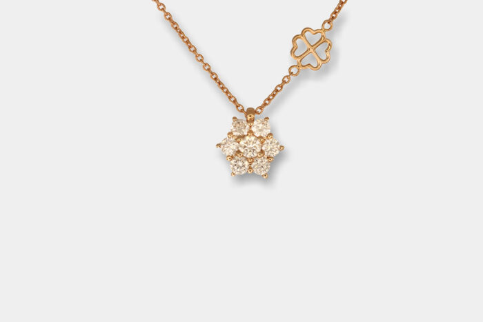 Collana stella Nature Rosè - Gioielleria Casavola di Noci - idee regalo compleanno figlia 18 anni - oro rosa e diamanti