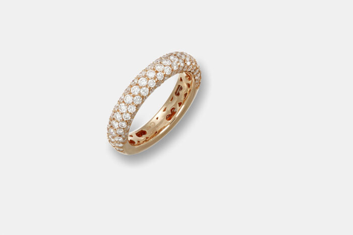 Crivelli anello oro rosa pavé diamanti - Gioielleria Casavola di Noci - idee regalo perfetto donna 50 anni