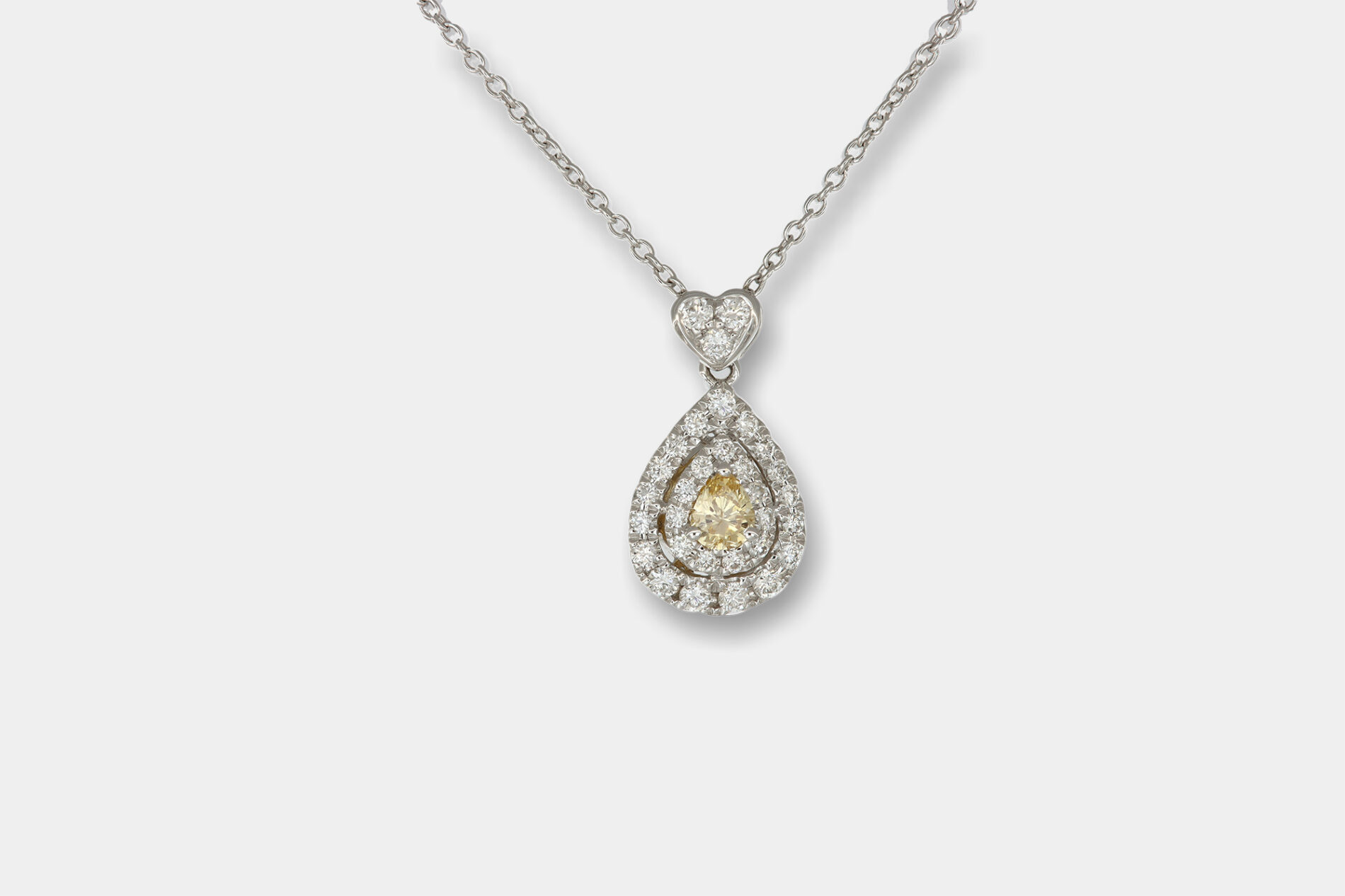 Pendente diamante fancy goccia white Prestige - Gioielleria Casavola di Noci - idee regalo compleanno donna - oro rosa