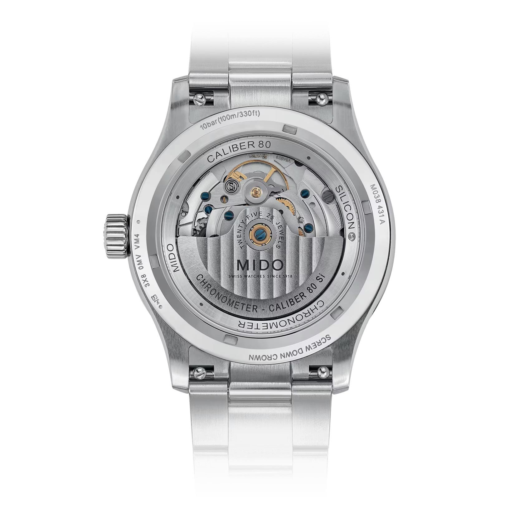 Mido Multifort M Chronometer M038.431.11.097.00 - Gioielleria Casavola di Noci - orologio automatico svizzero con certificato COSC - fondello in vetro zaffiro