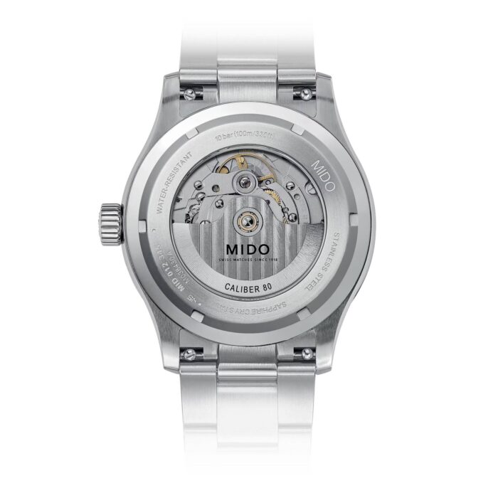 Mido Multifort M M038.430.11.051.00 - Gioielleria Casavola di Noci - orologio automatico svizzero con spirale in nivachron - fondello trasparente