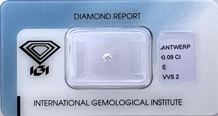 Diamante certificato IGI 0.09ct E VVS2 - Gioielleria Casavola di Noci - idee regalo per investimento