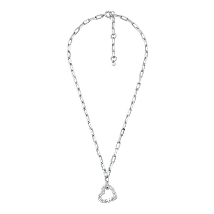 Michael Kors collana MKC1647CZ040 - Gioielleria Casavola di Noci - pendente in argento a forma di cuore con cristalli