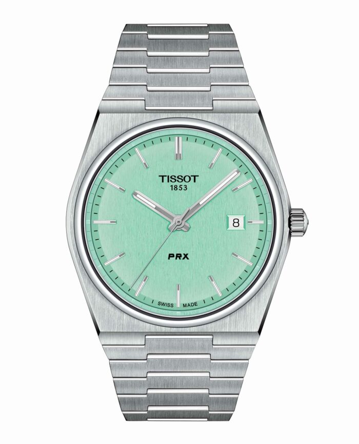 Tissot PRX T137.410.11.091.01 - Gioielleria Casavola di Noci - orologio svizzero al quarzo con quadrante color verde chiaro