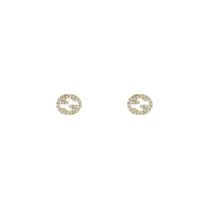 Gucci Jewelry YBD729408002 - Gioielleria Casavola di Noci - orecchini doppia g in oro giallo 18 carati e diamanti