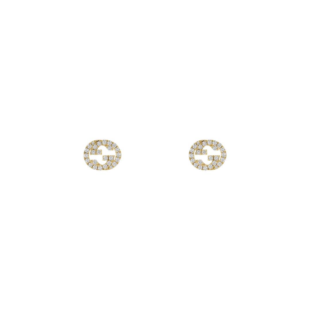 Gucci Jewelry YBD729408002 - Gioielleria Casavola di Noci - orecchini doppia g in oro giallo 18 carati e diamanti