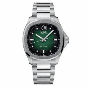 Mido Multifort TV Big Date M049.526.11.091.00 - Gioielleria Casavola di Noci - orologio automatico svizzero con gran data quadrante verde