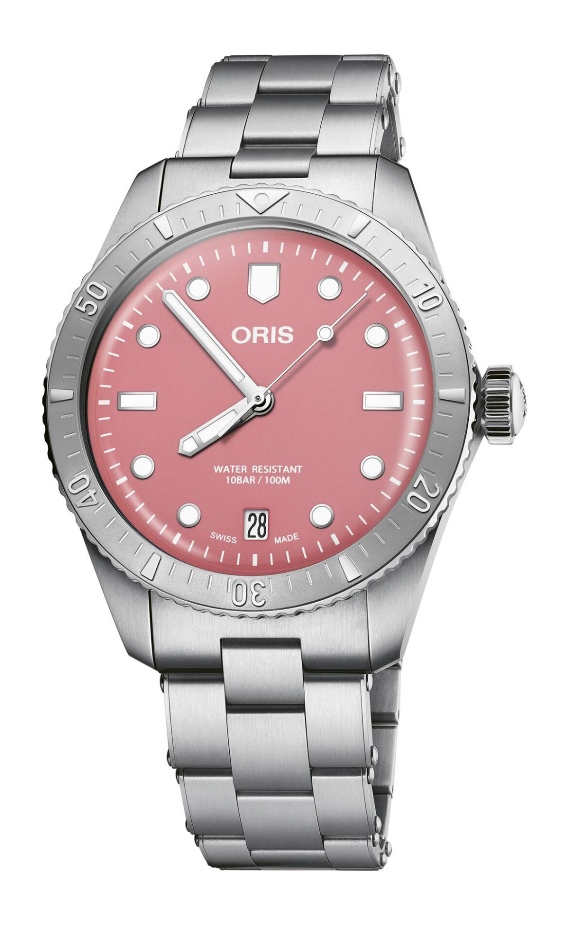 Oris Divers Sixty-Five 01 733 7771 4058-07 8 19 18 - Gioielleria Casavola di Noci - orologio automatico svizzero con quadrante rosa edizione cotton candy