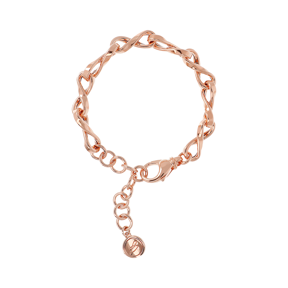 Bracciale catena infinito Bronzallure WSBZ02039R - Gioielleria Casavola di Noci - idee regalo compleanno zia 50 anni - golden rosè