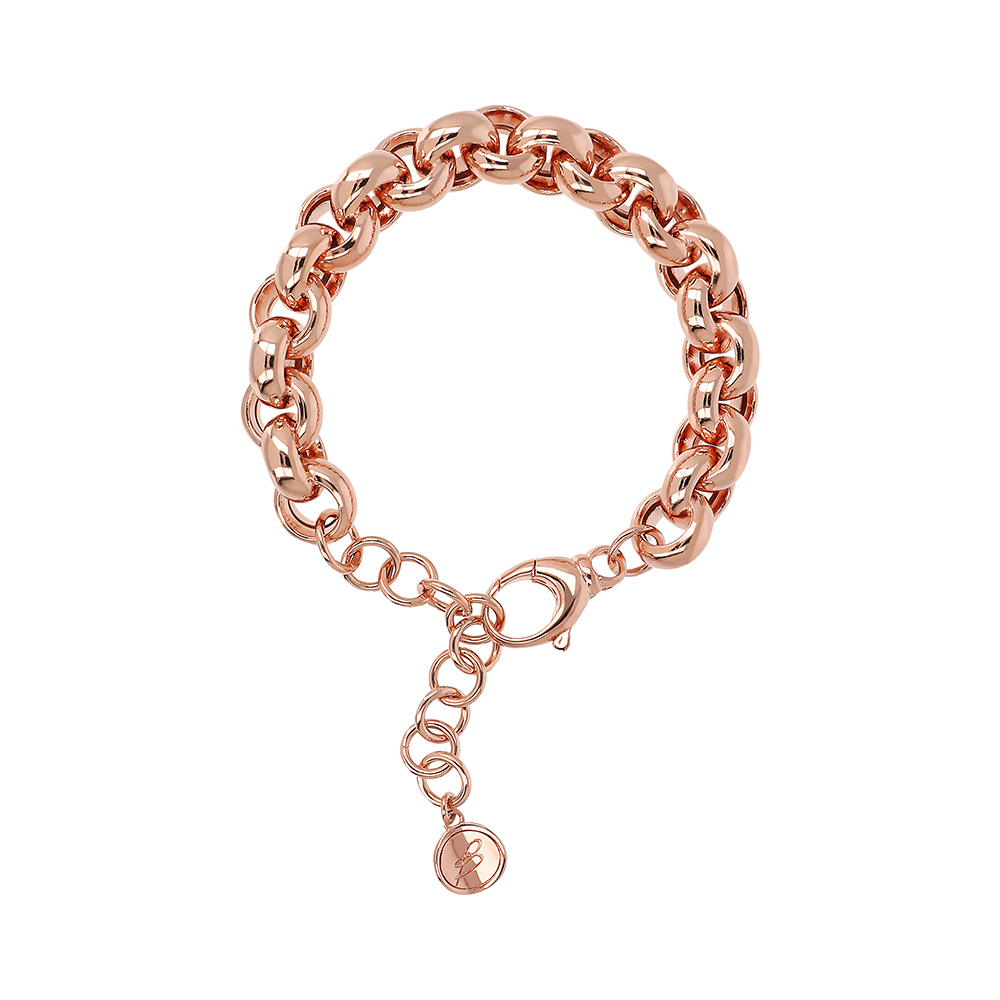 Bracciale catena rolò spessa Bronzallure WSBZ02054R - Gioielleria Casavola di Noci - idee regalo compleanno moglie 40 anni - golden rosè