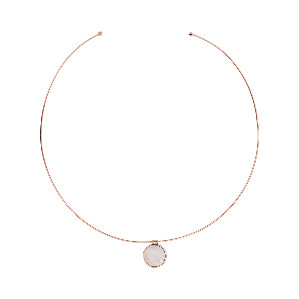 Collana girocollo choker Bronzallure WSBZ02080WM - Gioielleria Casavola di Noci - idee regalo compleanno ragazza 30 anni - golden rosè con pendente