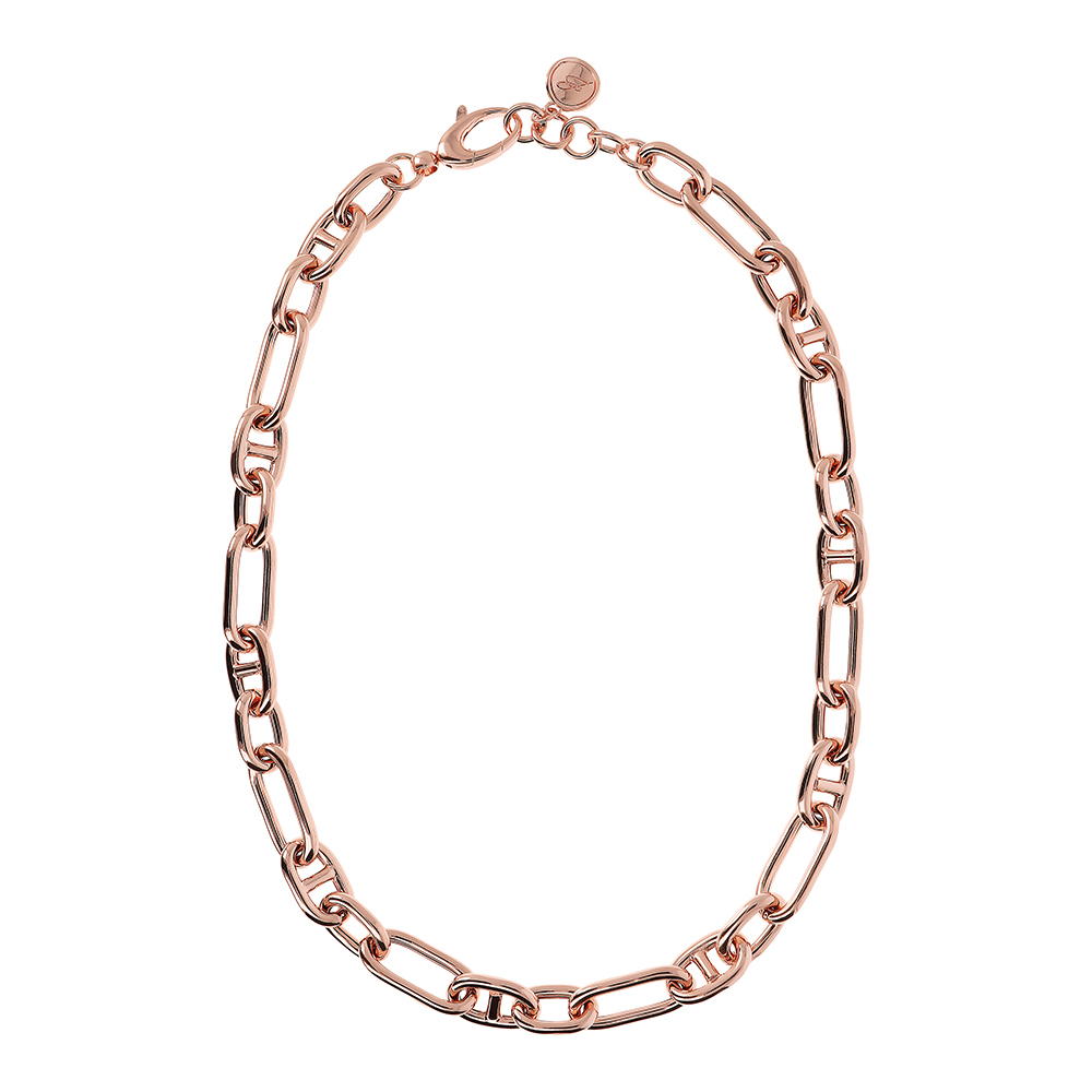 Collana girocollo figaro Bronzallure WSBZ01559R - Gioielleria Casavola di Noci - idee regalo compleanno sorella 55 anni - golden rosè