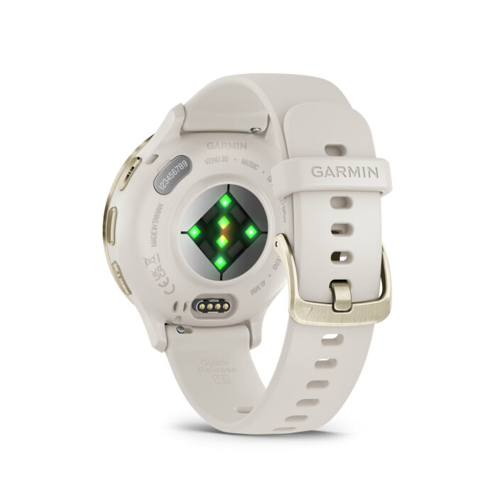 Garmin Venu 3S Ivory and soft gold - Gioielleria Casavola di Noci - smartwatch GPS da donna con monitor del ciclo mestruale