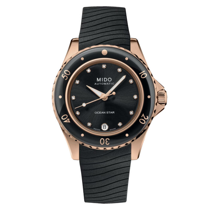 Mido Ocean Star 36.5 M026.207.37.056.00 - Gioielleria Casavola di Noci - orologio automatico svizzero da donna color oro rosa con diamanti