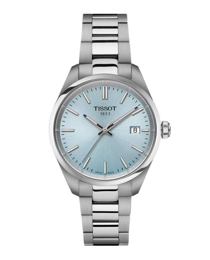 Tissot PR 100 34MM T150.210.11.351.00 - Gioielleria Casavola di Noci - orologio automatico svizzero con quadrante color blu ghiaccio