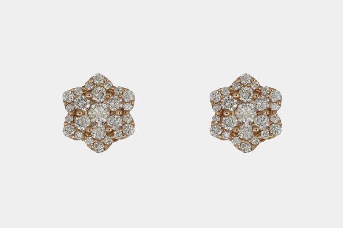 Orecchini diamanti Ice Crystal Nature Rosè - Gioielleria Casavola di Noci - idee regalo per una nuova mamma - oro rosa