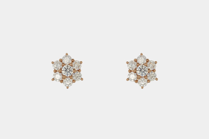 Orecchini diamanti Water Crystal Nature Rosè - Gioielleria Casavola di Noci - idee regalo compleanno ragazza 20 anni - oro rosa 18 carati