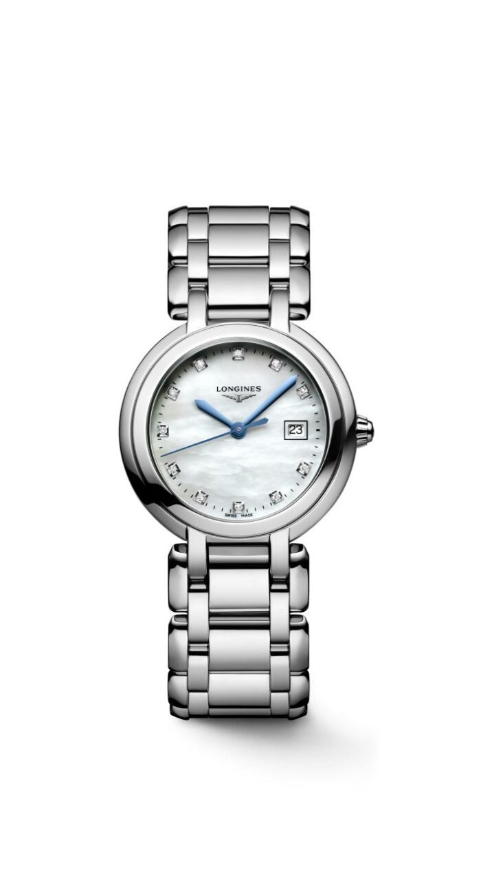 Longines Primaluna L8.122.4.87.6 - Gioielleria Casavola di Noci - orologio svizzero da donna in acciaio INOX con diamanti come indici