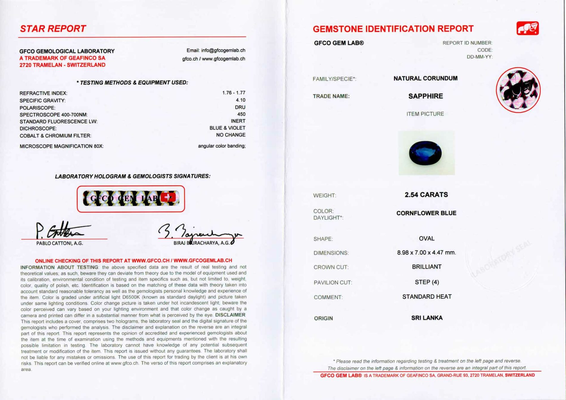 Anello rosetta zaffiro Sri Lanka 2.54 ct Prestige Rosé - Gioielleria Casavola di Noci - certificato originale del laboratorio svizzero di Gemmologia GFCO