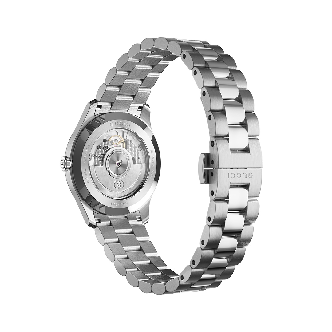 Gucci G-Timeless YA126388 - Gioielleria Casavola di Noci - orologio automatico svizzero da uomo con bracciale in acciaio INOX - idee regalo compleanno 18 anni ragazzo