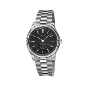 Gucci G-Timeless YA126388 - Gioielleria Casavola di Noci - orologio automatico svizzero da uomo con quadrante nero - idee regalo compleanno 18 anni ragazzo