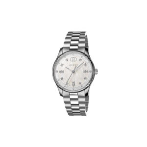 Gucci G-Timeless YA1265064 - Gioielleria Casavola di Noci - orologio svizzero da donna con madreperla e diamanti - idee regalo compleanno 18 anni ragazza