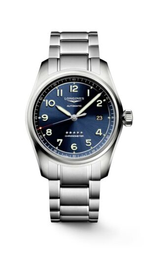 Longines Spirit L3.810.4.93.6 - Gioielleria Casavola di Noci - orologio automatico svizzero certificato COSC - quadrante color blu effetto sunray