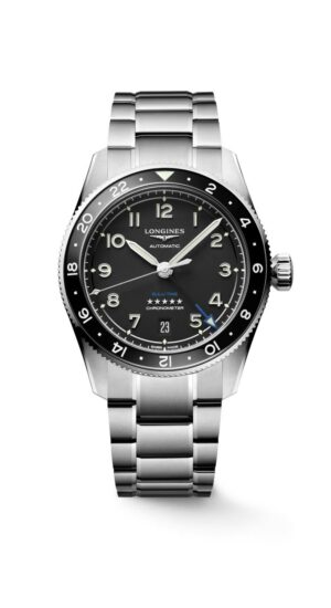 Longines Spirit Zulu Time L3.802.4.53.6 - Gioielleria Casavola di Noci - orologio automatico svizzero GMT certificato COSC - quadrante e ghiera color nero