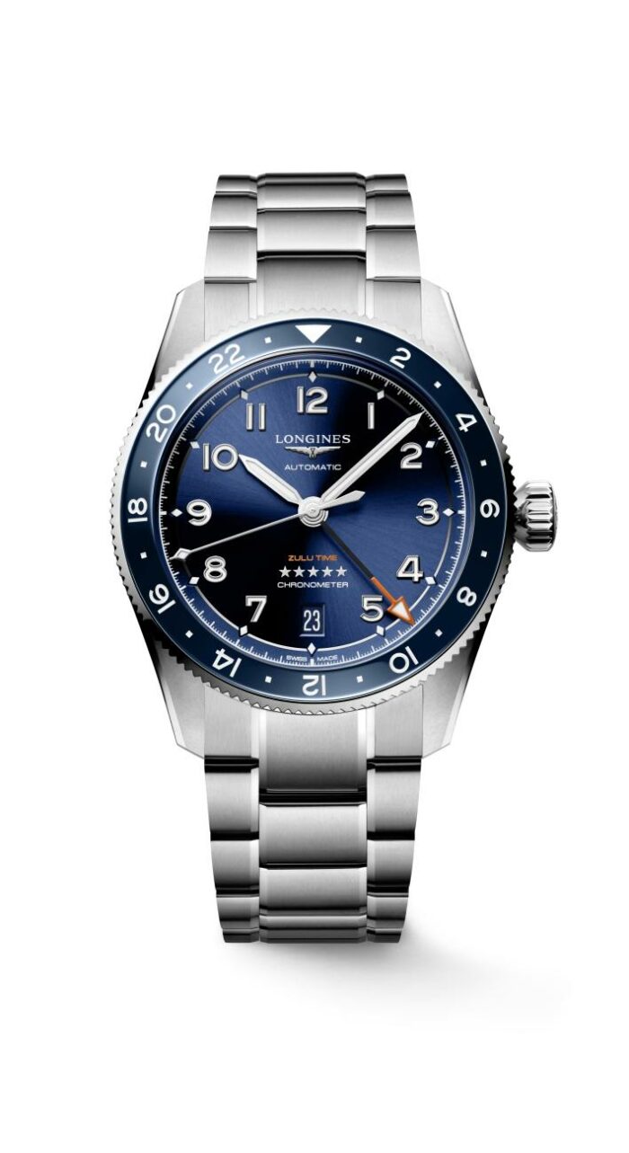 Longines Spirit Zulu Time L3.802.4.93.6 - Gioielleria Casavola di Noci - orologio automatico svizzero GMT certificato COSC - quadrante e ghiera blu