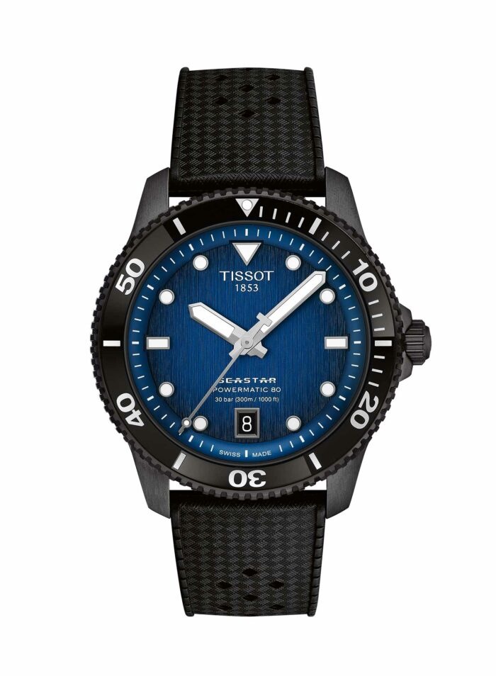 Tissot Seastar 1000 Powermatic 80 T120.807.37.041.00 - Gioielleria Casavola di Noci - orologio automatico svizzero in acciaio INOX color nero - quadrante blu