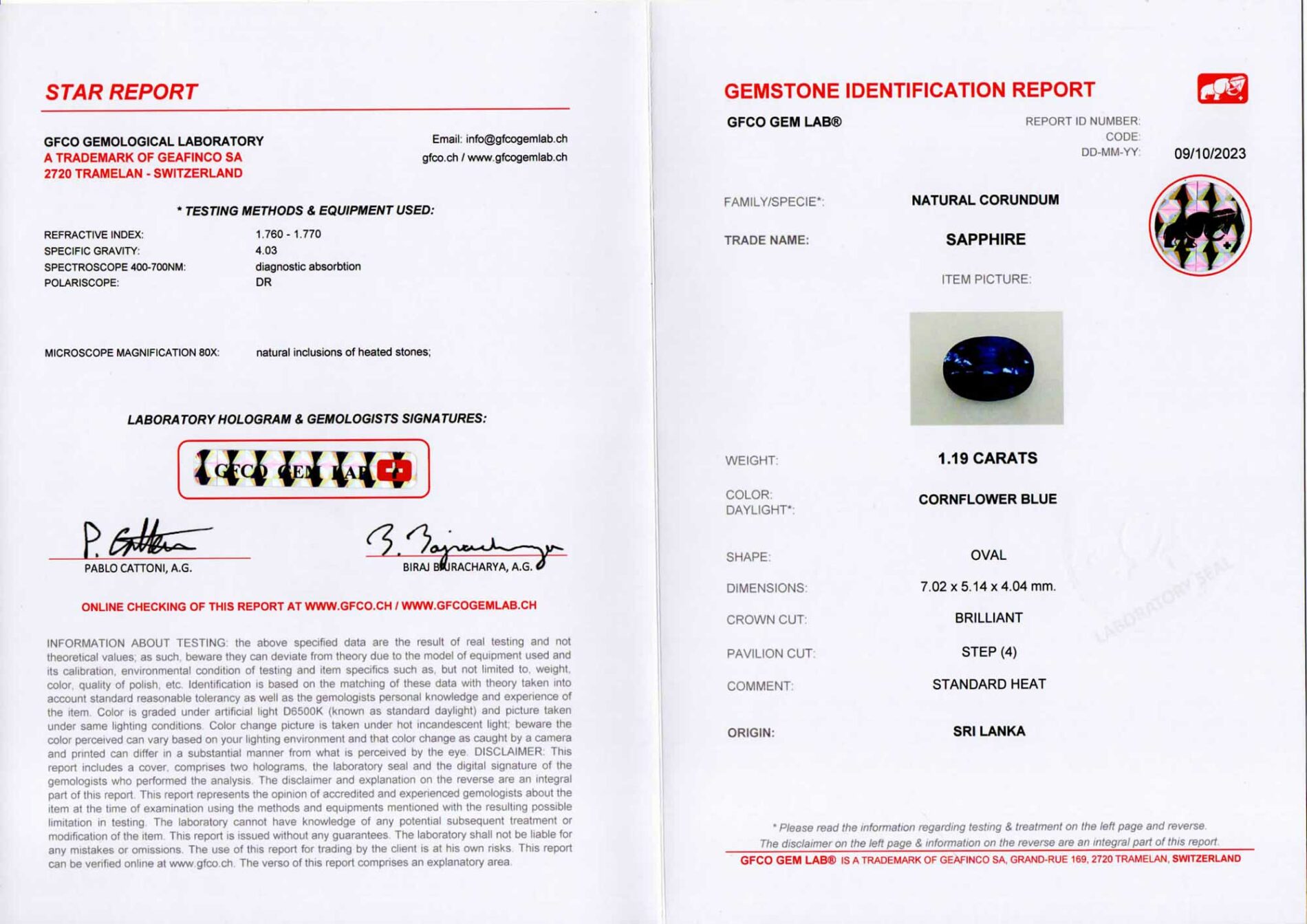 Anello zaffiro Blue Moon Prestige Rosé - Gioielleria Casavola di Noci - pietra preziosa con certificato del laboratorio svizzero di gemmologia GFCO