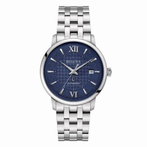 Bulova Classic Hudson 96B447 - Gioielleria Casavola di Noci - orologio automatico da uomo elegante - quadrante blu con decorazioni