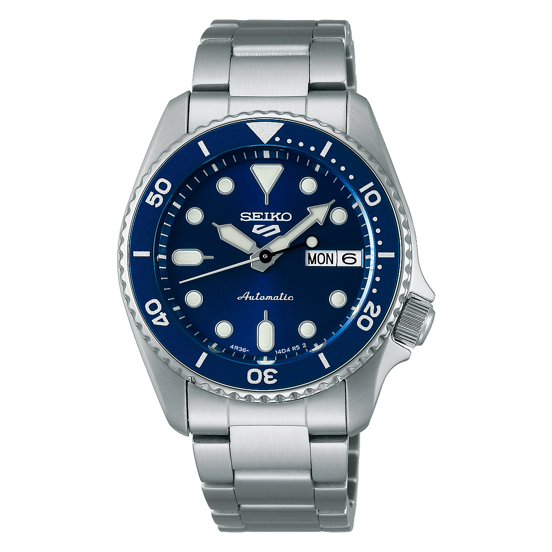 Seiko 5 Sports SRPL77K1 - Gioielleria Casavola di Noci - orologio automatico unisex con cassa da 38 mm - in acciaio INOX con ghiera color blu