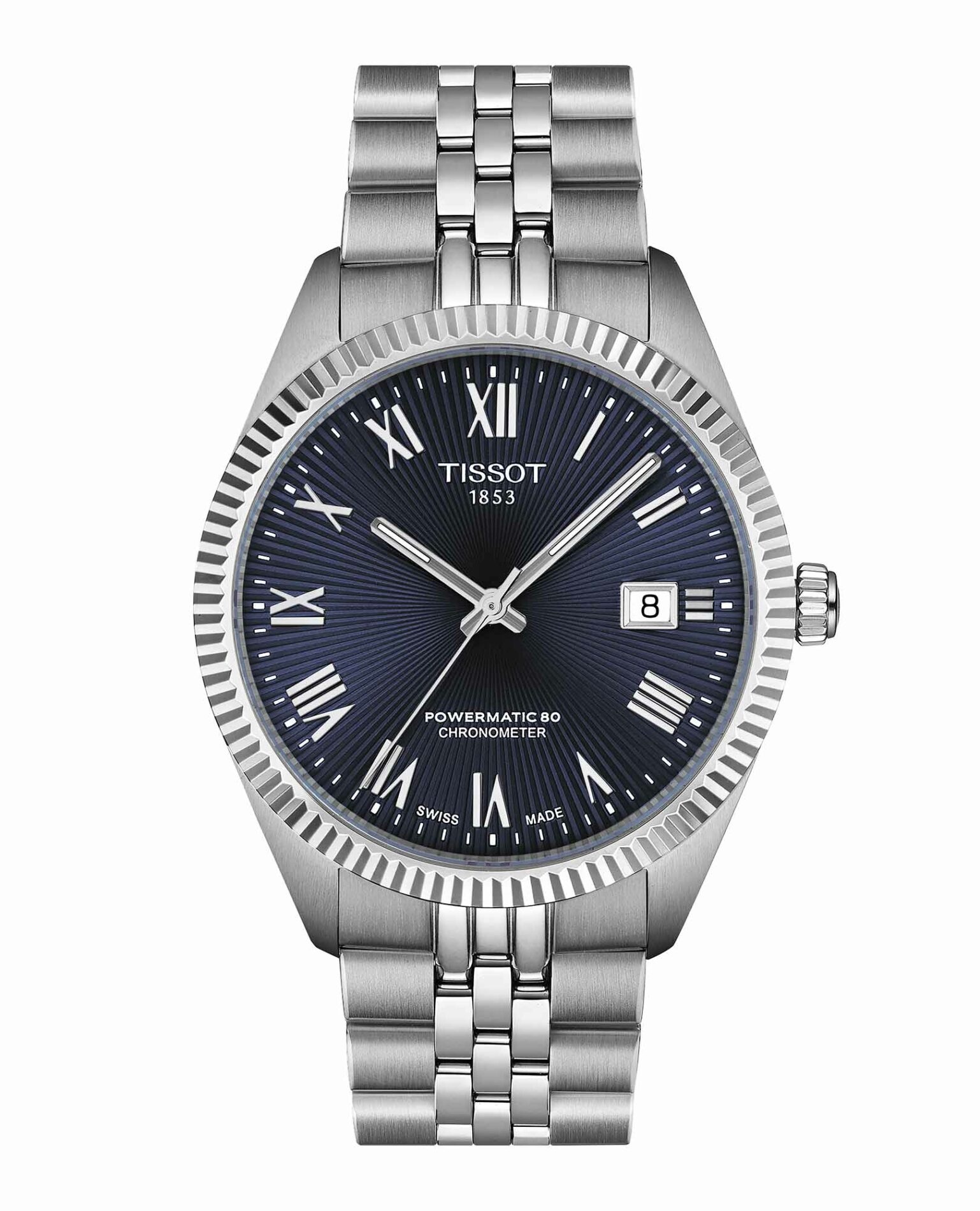 Tissot Ballade 39mm T156.408.11.043.00 - Gioielleria Casavola di Noci - orologio svizzero automatico da uomo certificato COSC - quadrante blu - ghiera zigrinata