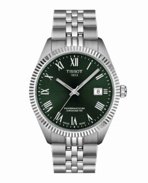 Tissot Ballade 39mm T156.408.11.093.00 - Gioielleria Casavola di Noci - orologio svizzero automatico da uomo certificato COSC - quadrante verde - ghiera zigrinata