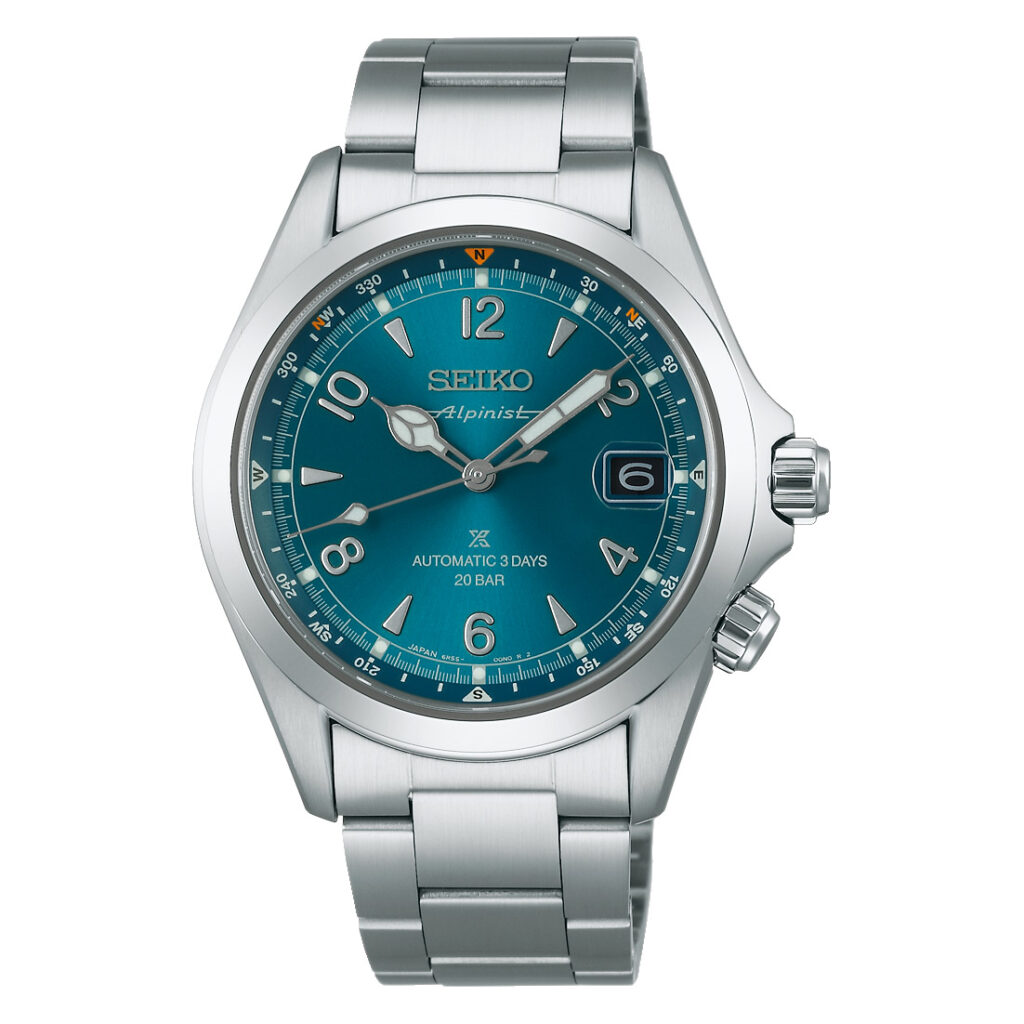 Seiko Alpinist SPB503J1 - Gioielleria Casavola di Noci - orologio automatico da uomo - nuovo modello 2025 - quadrante blu chiaro - bracciale in acciaio INOX