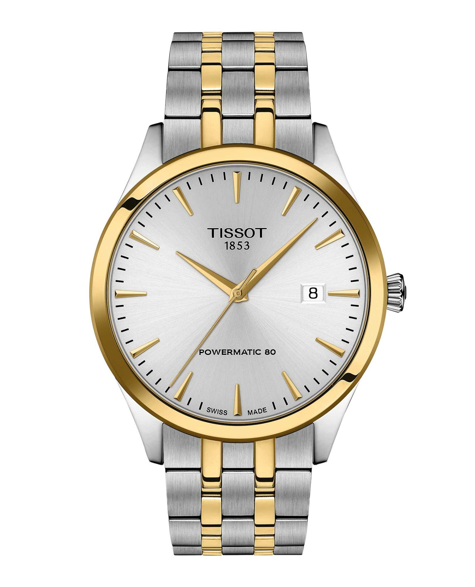 Tissot Classic Dream 40MM T158.407.22.031.00 - Gioielleria Casavola di Noci - orologio automatico svizzero da uomo - ghiera color oro giallo - bracciale in acciaio INOX