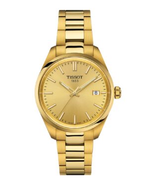 Tissot PR 100 34MM T150.210.33.021.00 - Gioielleria Casavola di Noci - orologio al quarzo da donna - quadrante dorato - idee regalo 50 anni per la zia
