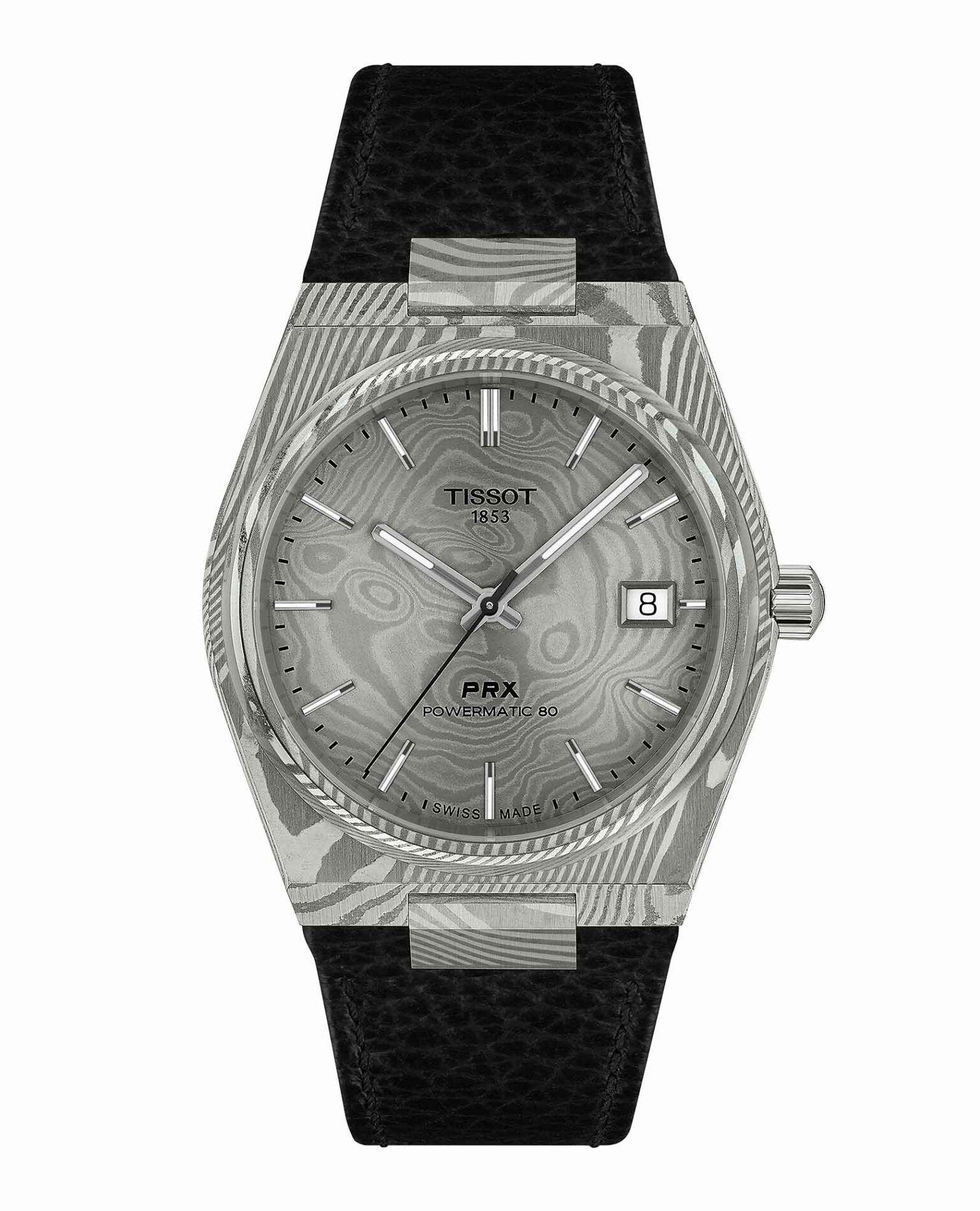 Tissot PRX 38MM T137.807.96.081.00 - Gioielleria Casavola di Noci - orologio svizzero unisex automatico in acciaio Damasco - quadrante marmorizzato - idee regalo per ogni occasione