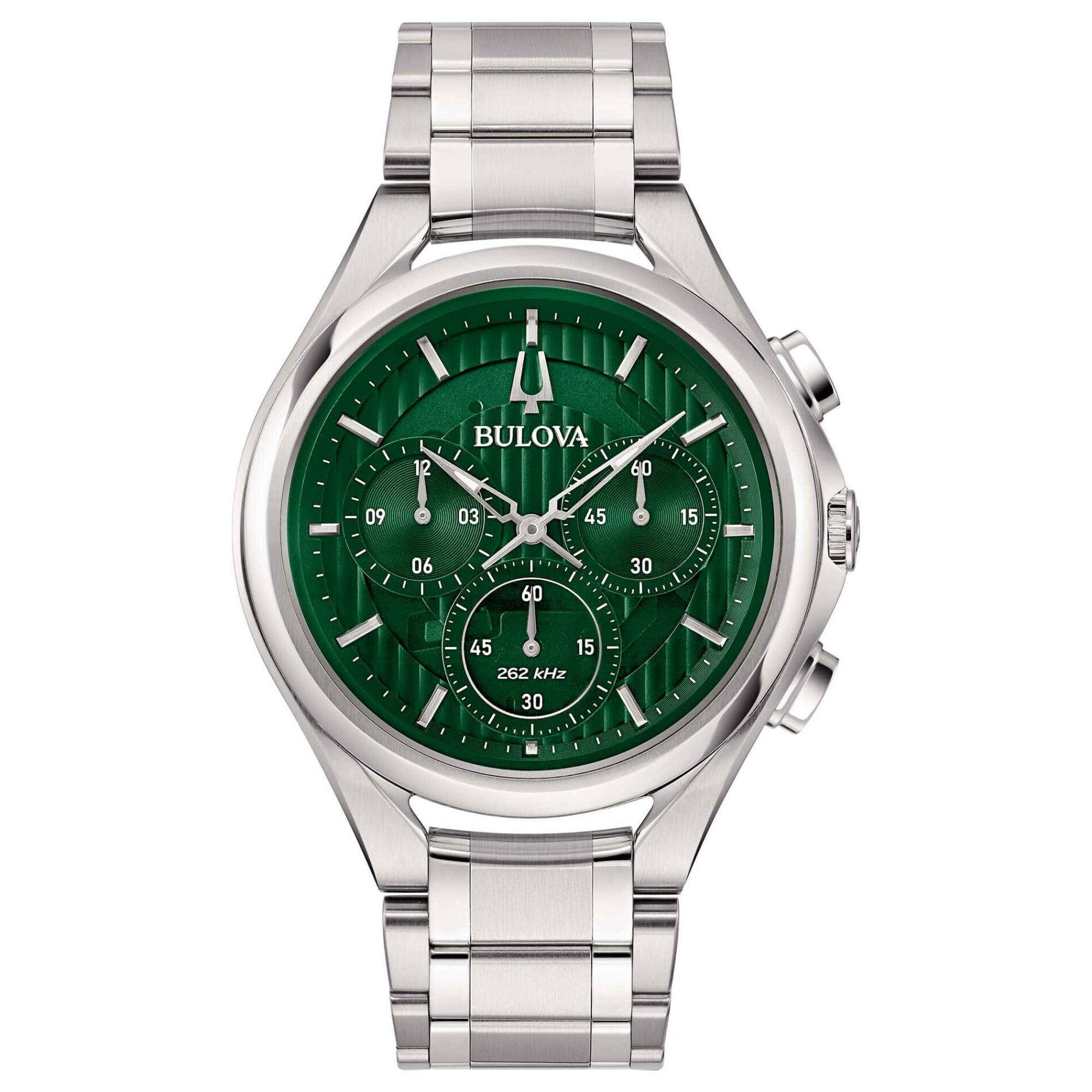 Bulova Curv Dress 96A297 - Gioielleria Casavola di Noci - cronografo al quarzo con lancette fluide - quadrante verde